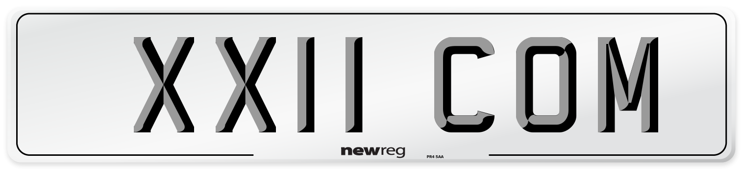 XX11 COM Number Plate from New Reg